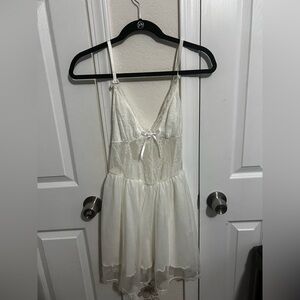 Lace White Lingerie Sheer Dress